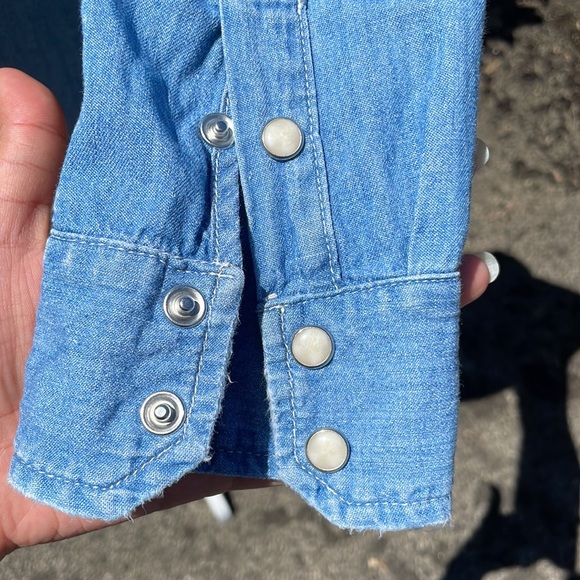 MOTHER | All my ex's embroidered denim shirt (Surf Girl School) - Picture 15 of 16